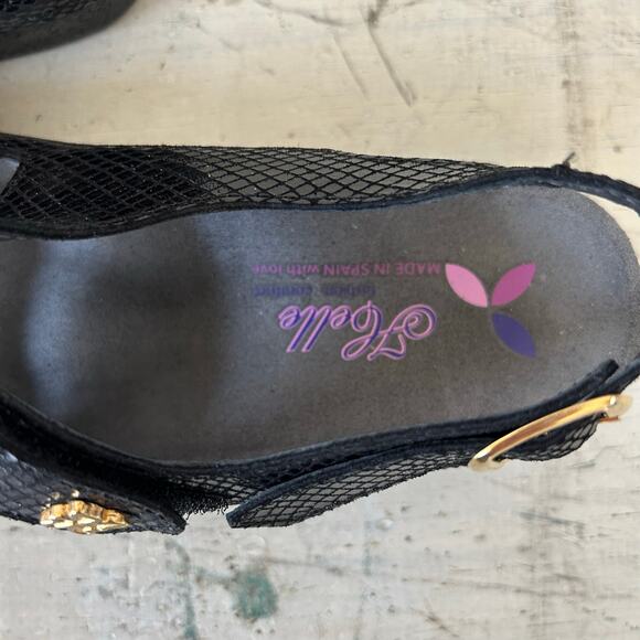 Helle Comfort 356-F Tulin Black Leather Orthotic Adjustable sling back Sandal 39 - Picture 13 of 16